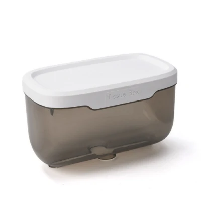 Contenitore per WC a parete per bagno trasparente ripiano per tessuto Supporto per rotolo di carta impermeabile Bl23197