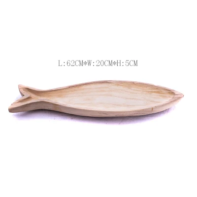 Vassoio di servizio in legno ecologico all&prime;ingrosso a basso prezzo vassoio decorativo a forma di pesce