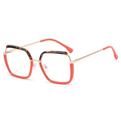  Stock pronto per il rettangolo nuovi arrivi Orange Fashion Square alta qualità Occhiali in stile INS Cornici ottiche TR90 trasparenti e blu chiaro per Donne