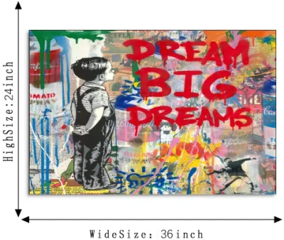 Hot Selling Wall Art dipinti ispiratori tela dipinti Graffiti Pop Posters d&prime;arte stampe per arredamento Casa 36X24 pollici