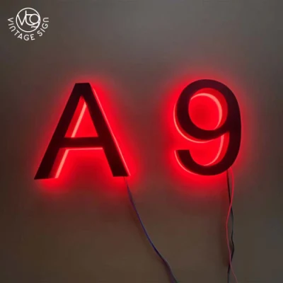 RGB Letter Sign Business Building segnali luminosi Storefront numeri civici