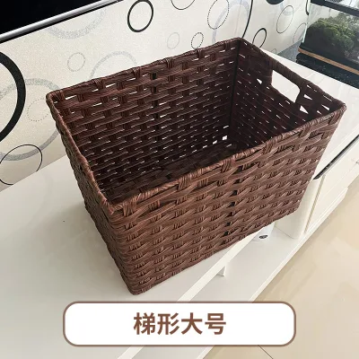 Imitazione Rattan tessuto acqua picnic e cesto di frutta cucina stoccaggio Telaio