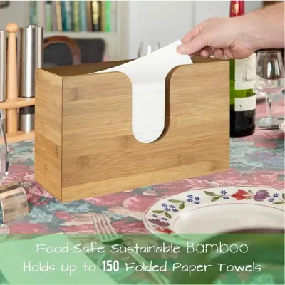 Vendita calda cucina arredamento bagno porta carta Bamboo tovagliolo di legno Supporto