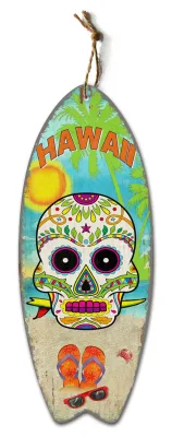 Forma di surf mdf applique, Marine Wall applique Panging Artigianato in legno decorativo Beach Plaque
