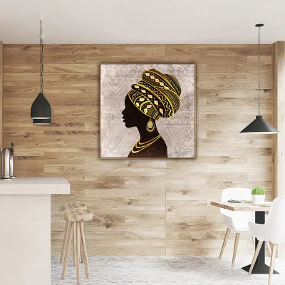 Black Woman Inspirational Wall Art dipinti a mano a olio stampe tela