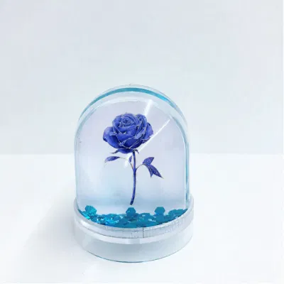 Cornice fotografica personalizzata da 5*5*7cm con agitamento ad acqua Cornice con glitter Snow Ball
