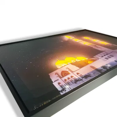 Città di Morden Notte skyline città tela LED pittura Wall Art Si accende per decorazione domestica