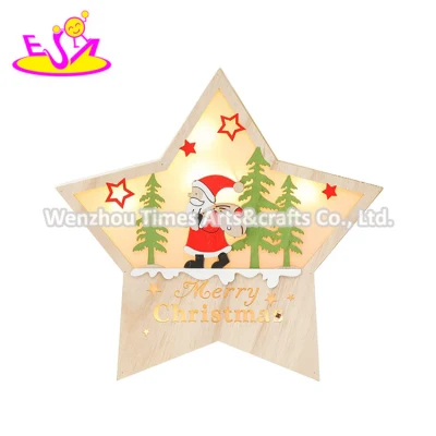 Vendita all&prime;ingrosso Fairy legno muro Hanging idee per Natale W09d085