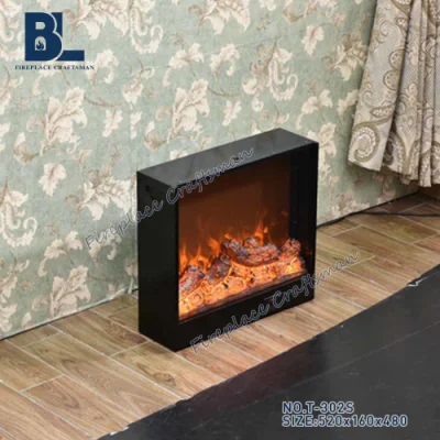 60&quot; moderna fiamma artificiale montaggio a parete camino elettrico inserto