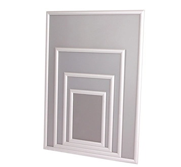 Cornice a scatto in alluminio da 25 mm aperta frontale A1/A2/A3/A4 con clip