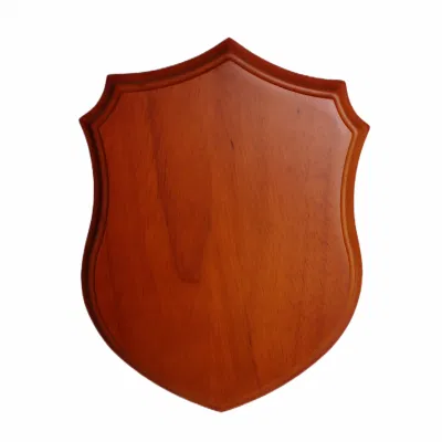 Placca Shield in legno con finitura opaca e supporto in legno