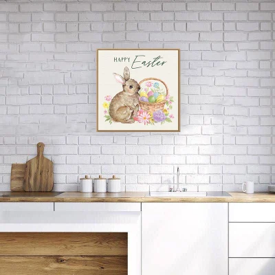 Pasqua coniglio Calligraphy tela di Pasqua pittura di arte tela di pittura di bambini di Pasqua Art cornice Stampa Wall Art decorazione domestica