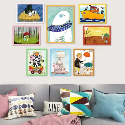 A2 soggiorno quadrato decorazione parete visualizzazione foto cornice