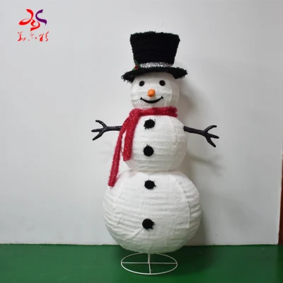 2021 nuovi prodotti telaio in ferro con panno Natale decora 3D Struttura Natale Snowman