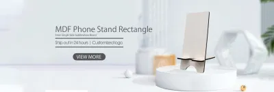 Angolazione rettangolare supporto telefonico MDF da 3 mm su un lato per telefono cellulare Supporto