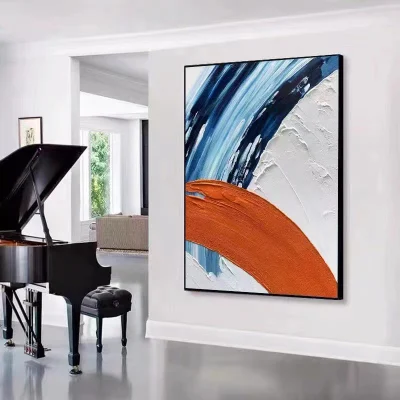 Grandi dipinti ad olio d&prime;arte astratta 3D dipinti a mano per decorazione