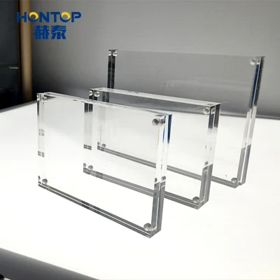 Memorabilia di nozze decorazione Visualizza immagini promozione trasparente elegante Cristallo acrilico Cornice fotografica