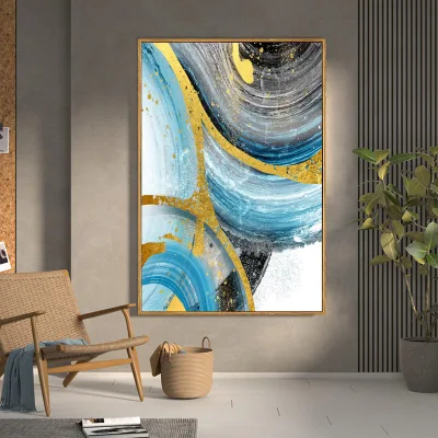  Astratto High End colorato immagine decorativa Wall Art cornice galleggiante Tela pittura decorazione domestica