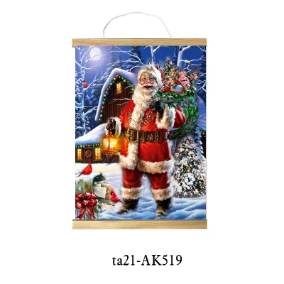 Poster con foto di Babbo Natale d&prime;epoca Stampa pittura decorativa a scorrimento con visualizzazione Arredamento soggiorno