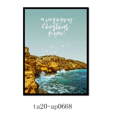 Citazioni ispirate Paesaggio Spiaggia Vista Mare moderno Home Hotel Decorazione personalizzata tela a buon mercato pittura di arte di parete