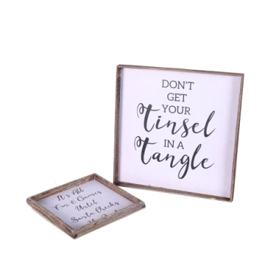 Set decorativo a parete di 2 cartelli BSCI con aggancio