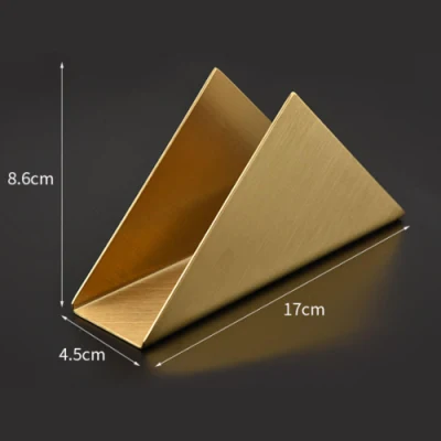 Tavolo da pranzo in acciaio inossidabile decorazione Oro e metallo di colore nero Supporto per tovaglioli realizzato in lavorazione