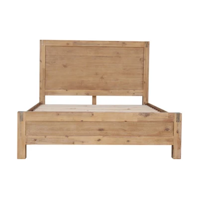 Ultimo prezzo a buon mercato legno piattaforma legno naturale quercia telaio letto Con bordo basso