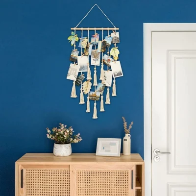 Appendere foto Macrame muro Hanging Boho arredamento camera