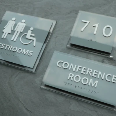 Personalizzato moderno segno Casa numero porta Via Indirizzo effetto vetro Placca acrilica