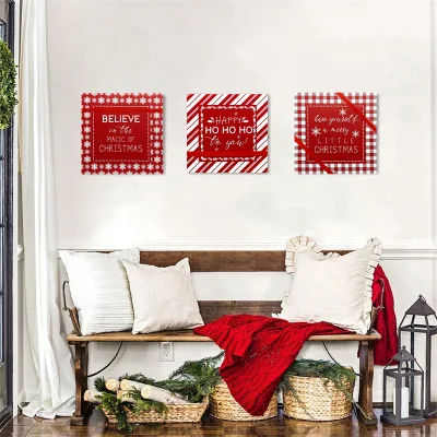 Natale LED tela Wall Art decorazioni casa Natale regalo di festa Visualizzazione immagini