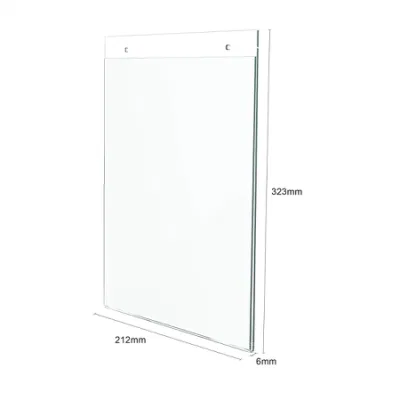Cartello per fototessera con cornice in plastica trasparente a caldo Supporto