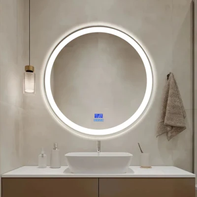 Bagno LED Smart Mirror Hotel bagno specchi sabbiatura cornice in alluminio Oro/Nero