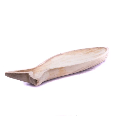 Vassoio di servizio in legno ecologico all&prime;ingrosso a basso prezzo vassoio decorativo a forma di pesce