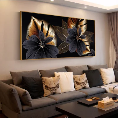 Servizio di dropshipping decorazione del roon la tela dell&prime;onda d&prime;oro stampa l&prime;olio di astract Pittura moderna Wall Art