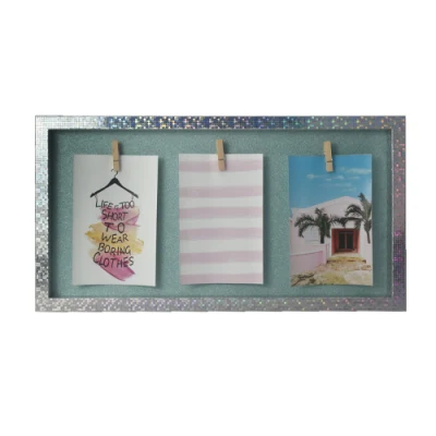 Muro aggancia iridescente Collage Photo Frame Multi aperture Picture Frame