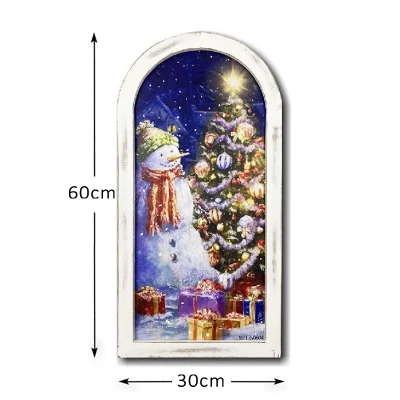 Home decor Natale luci LED tela parete stampe d&prime;arte per Vacanze di Natale