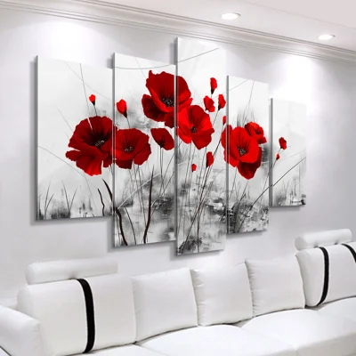  Canvas Painting Orchid Flower Posters e stampe moderne Abstract Wall Decorazione d&prime;arte