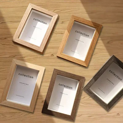 Cornice fotografica quadrata personalizzata in legno Shadow Box di alta qualità