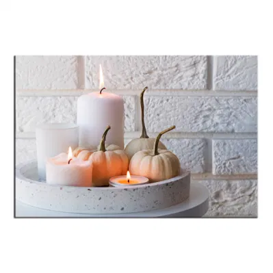 Commercio all&prime;ingrosso Custom Candle Light LED Canvas Pittura Wall Art