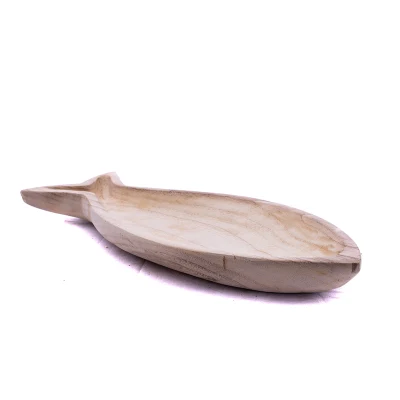 Vassoio di servizio in legno ecologico all&prime;ingrosso a basso prezzo vassoio decorativo a forma di pesce