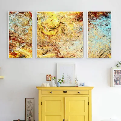 Arredamento soggiorno Wall Pittura astratta incorniciata Art Canvas Stampa