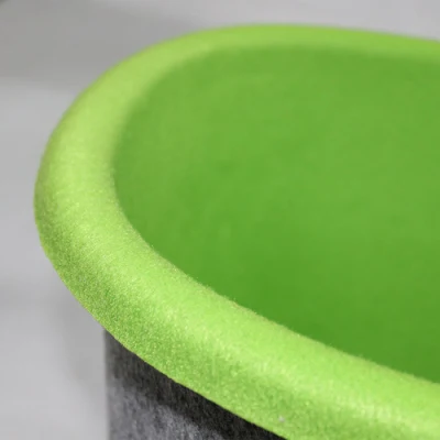 Non pieghevole personalizzato, fatto a mano feltro di feltro di stoccaggio cesto feltro di legna stoccaggio Con coperchio