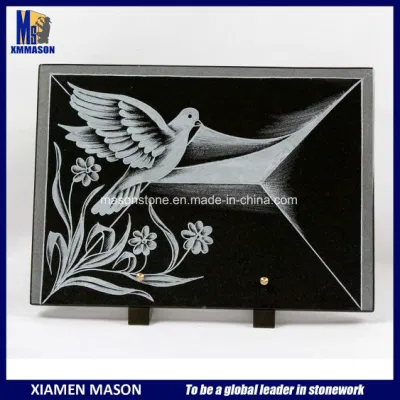 Linea incisa Shanxi Black Granite Memorial Placques