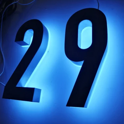 Prezzo produttore LED retroilluminato LED illuminazione numeri civici Display di segno