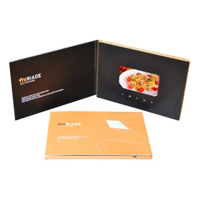  Video libro promozionale regalo di lusso con schermo LCD personalizzato da 4,3 pollici