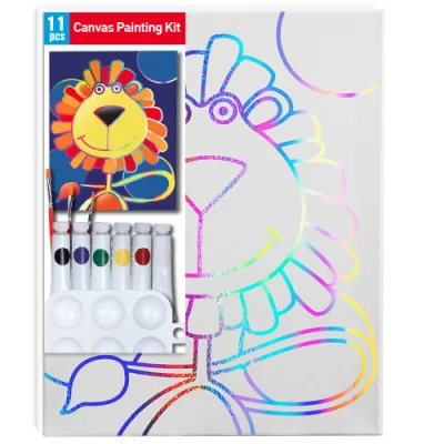 Vernice di Numbers Arcobaleno foiled Canvas Art Kit