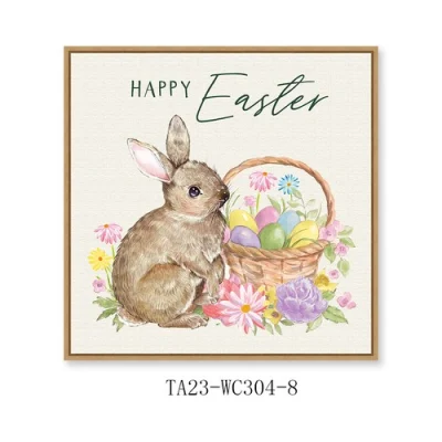 Pasqua coniglio Calligraphy tela di Pasqua pittura di arte tela di pittura di bambini di Pasqua Art cornice Stampa Wall Art decorazione domestica