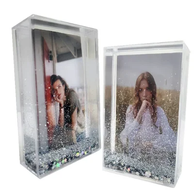 CORNICE fotografica CON glitter a liquido Instax MINI Size 2X3 Acqua