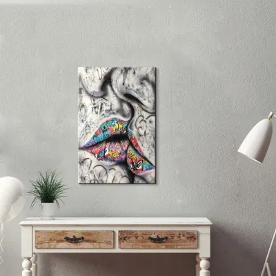  OEM Graffiti Wall Art Tongue Poster Canvas Stampa strada colorata Decorazioni Art Wall per soggiorno con camera da letto