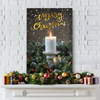 Hot Selling Candle Lights LED Canvas Wall Art arredamento per la casa Stampa di tela a LED Wall Art per l&prime;arredamento del soggiorno